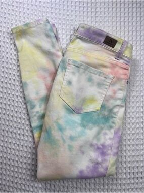 Jordache Pastel Tie-Dye High-Rise Leggings Jeans Y2K. Size 8